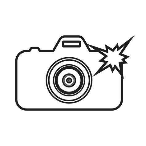 Camera flash icon line vector, Camera Icon With Flash Icons 13686776 ...