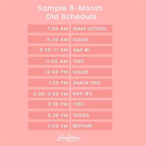 Sample 8-Month-Old Sleep Schedule (Naps, Feeds, + Solids)