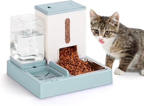 Pet Supplies : Pet Feeder and Water Dispensers Set, Automatic Cat Food ...