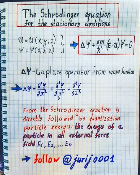 The #Schrodinger #Equation for the #Stationary #Conditions # ...