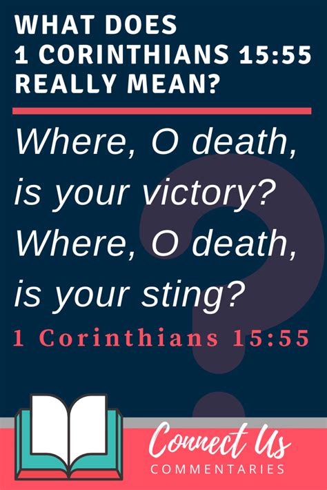 1 Corinthians 15:55 Meaning of Oh Death Where Is Your Sting – ConnectUS