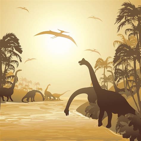 Dinosaurs on Peaceful Jurassic Landscape Digital Art by BluedarkArt Lem - Fine Art America