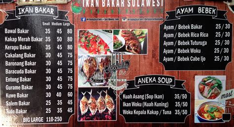 Harga menu Ikan Bakar Sulawesi & Ayam Bakar terbaru 2022-2023 di Bandung,Bandung