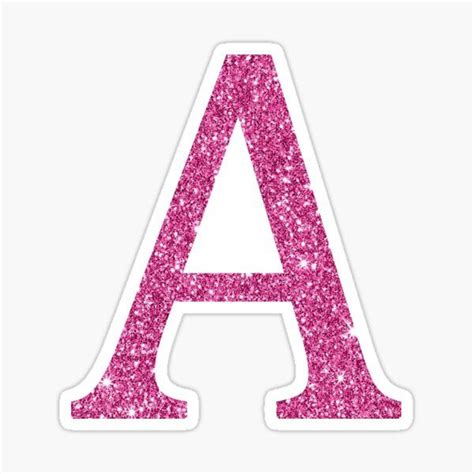 "Pink Glitter Letter A" Sticker for Sale by DevineDesignz | Glitter letters, Lettering, Pink glitter