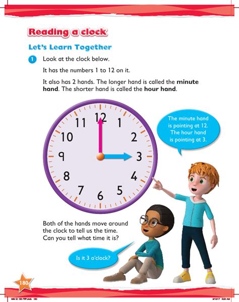 Max Maths, Year 1, Learn together, Reading a clock | Maths Year 1