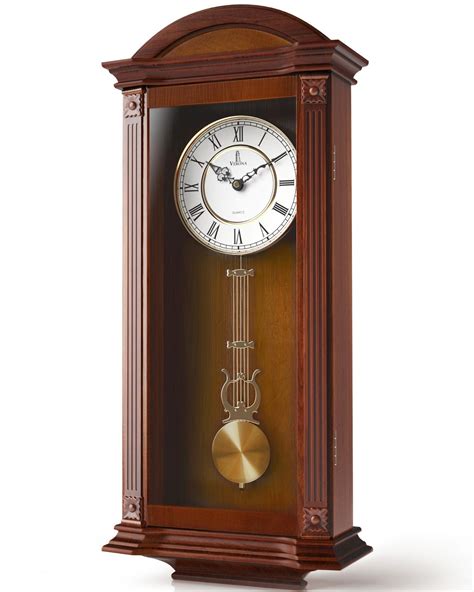 Pendulum Wall Clock, Silent Decorative Wood Clock With Swinging ...