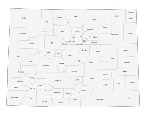 Colorado Map Showing Counties