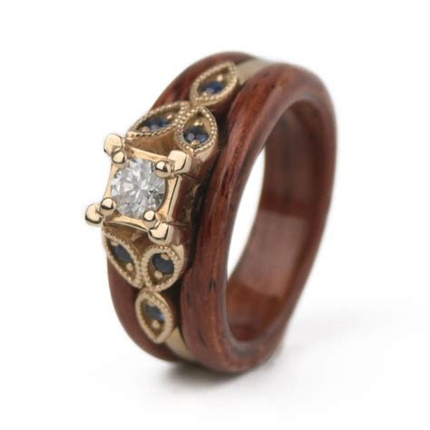 #engagementringsgemstone | Wooden wedding ring, Wood wedding ring, Wooden rings engagement