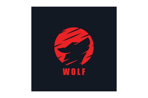 Red Wolf Vector Logo Icon Graphic by abi pandu · Creative Fabrica