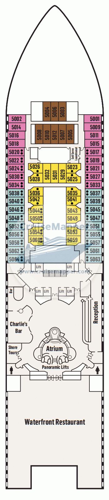 Pacific Explorer deck 5 plan | CruiseMapper