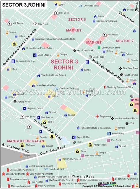 Sector 3 Rohini Map