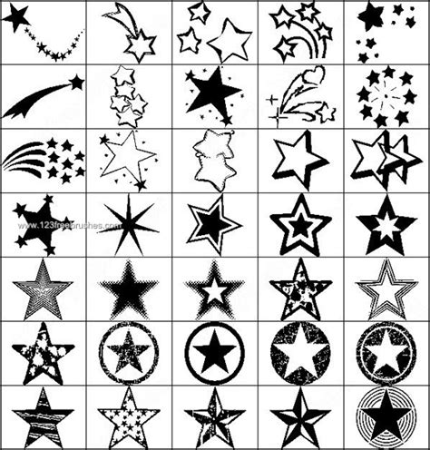 Free Star Shape Photoshop Brushes