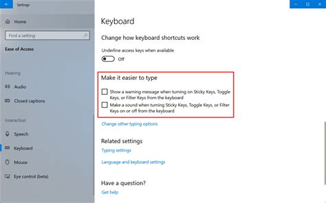 Windows 10: Disable the Sticky Keys Warning & Beep