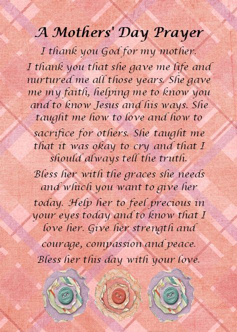 Gael's Crafty Treasures: A Prayer for our Mothers | prayers | Happy mother day quotes, Mothers ...