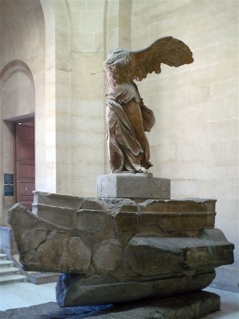 Nike of Samothrace, Lartos marble (ship), Parian marble (figure), c. 190 B.C.E., 3.28 meters ...