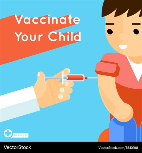 Child vaccination concept poster Royalty Free Vector Image