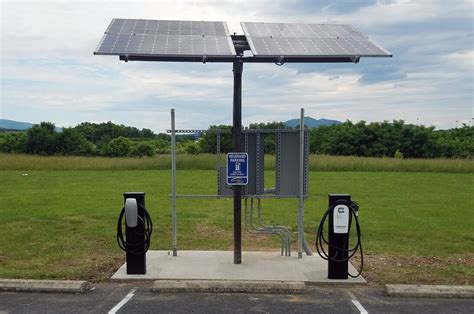 Solar Charging Station Powered Stations For Electric Vehicles Mobile In ...