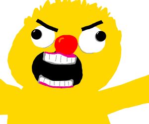 A very angry Yellow Elmo - Drawception