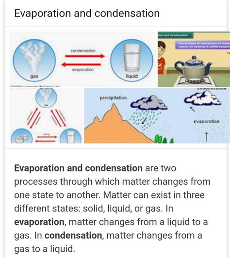 what is evaporation and condensation? - Brainly.in