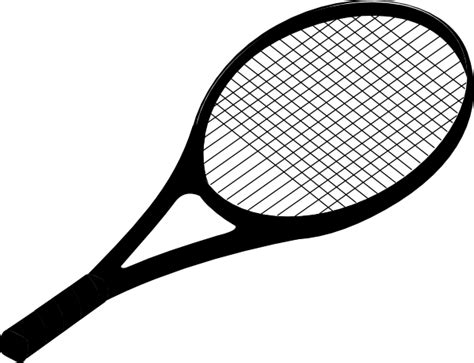 Black Tennis Racket Clip Art at Clker.com - vector clip art online ...