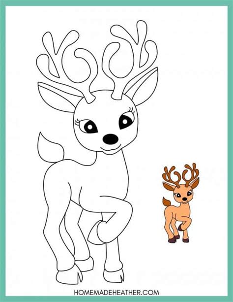 Reindeer Coloring Pages Free Printable