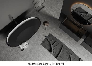 Top View Bathing Room Interior Bathtub Stock Illustration 2154124191 ...