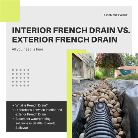 Interior French Drain Vs. Exterior French Drain - Basement Expert