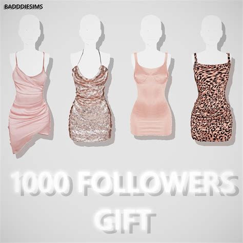 BADDDIESIMS PINK PARTY DRESS SET 1000 FOLLOWERS GIFT INSTAGRAM PINK ...