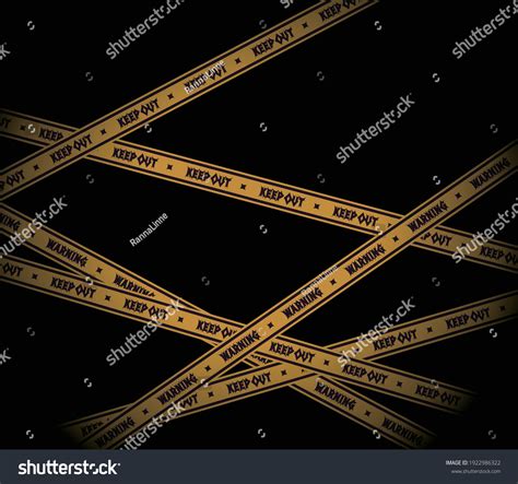 Barricade Tape Dark Wallpaper Vector Illustration Stock Vector (Royalty ...