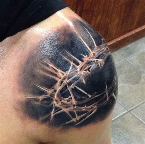 Crown of Thorns Tattoos | Thorn tattoo, Christian tattoos, Sleeve tattoos