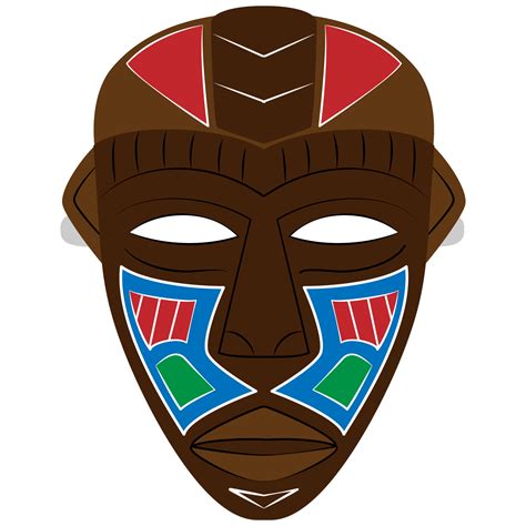 African Tribal Mask Template | Free Printable Papercraft Templates