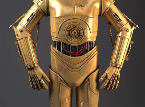 C3PO Star Wars Droid Robot 3D Model .max .obj .3ds .fbx .c4d .lwo .lw ...