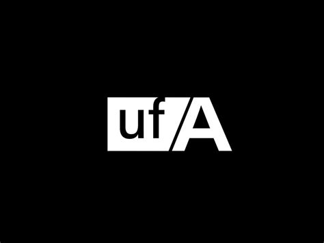 UFA Logo and Graphics design vector art, Icons isolated on black ...