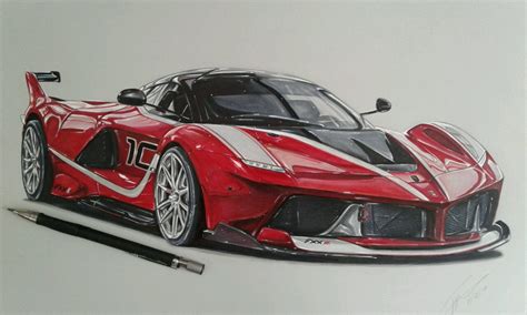 Ferrari Side View Drawing