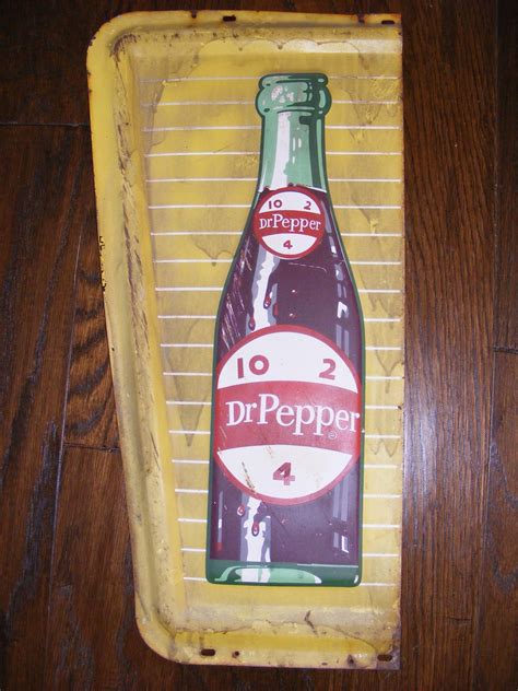 1960's Vintage Metal Dr. Pepper Advertising Sign from e3antiques on ...