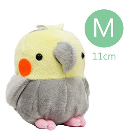 Amazon.com: Soft and Downy Medium Bird Stuffed Toy Doll (Cockatiel / Grey / M size 11 cm): Cell ...