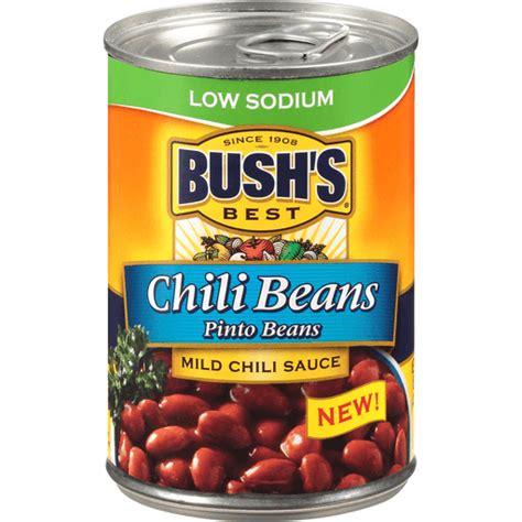 Bushs Best Pinto Beans, Low Sodium, Chili Beans, Mild | Casey's Foods