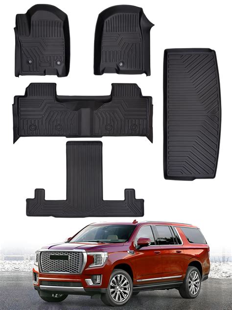 for 2021 2022 2023 GMC Yukon & Chevrolet Chevy Tahoe Floor mats & Cargo ...