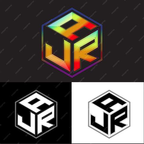 Premium Vector | Initial letters ajr polygon logo design vector image