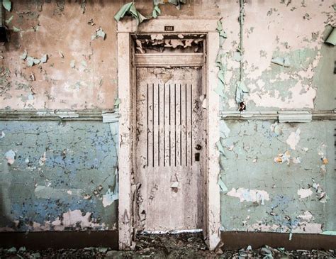 Asylum Door - Insane Hospital A - 2014 | Asylum, Abandoned prisons, Doors