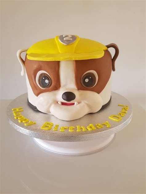 Paw patrol Rubble cake | Rubble paw patrol cake, Paw patrol cake ...