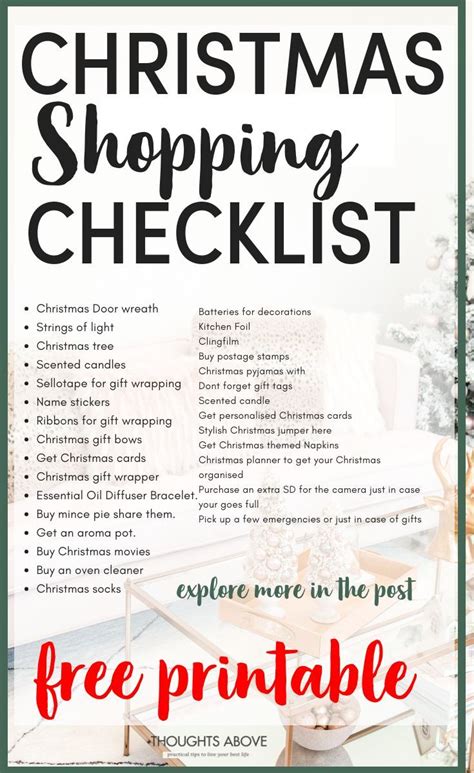 Christmas shopping list 2019 version. | Christmas shopping list, Christmas shopping checklist ...