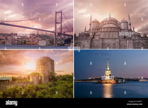 Istanbul Landmarks Collage,Turkey Stock Photo - Alamy