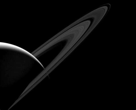 A Striking View Of The Dark Side Of Saturn