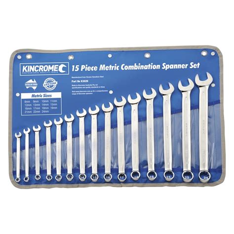 Kincrome 15 Piece Metric Combination Spanner Set - Bunnings Australia