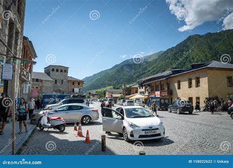 Mestia Town Center View. Mestia is Located in the Svaneti Region of ...