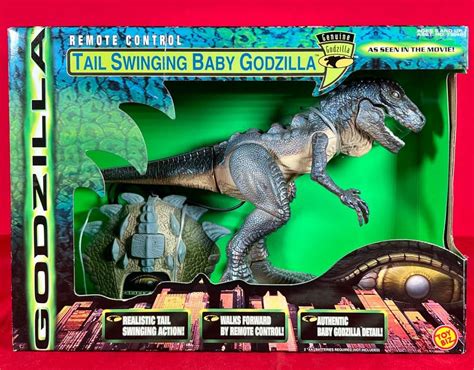 Godzilla Remote Control Tail Swinging Baby Godzilla - Complete & Boxed