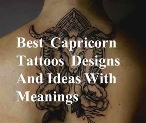 78+ Best Capricorn Tattoos Zodiac sign & Symbol With Meaning