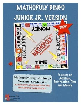 Bingo Math - Junior Jr - Grade 1 and 2 Cool Math Game By Mathopoly® Games