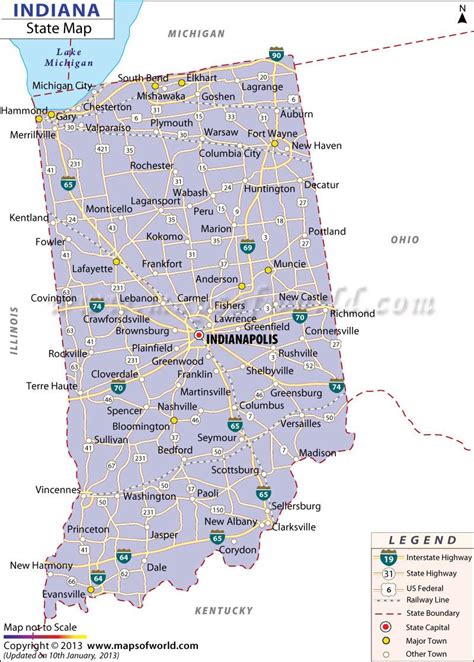 Map of Indiana | US states | Pinterest | County seat, Indiana state and Capital city